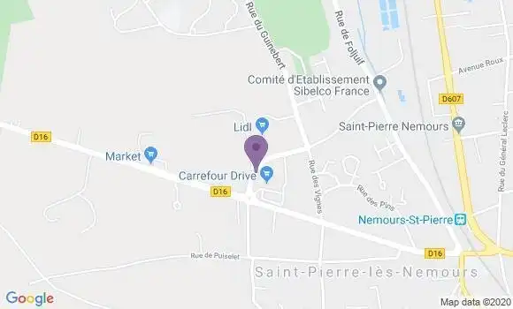 Localisation CIC Agence de Saint Pierre les Nemours