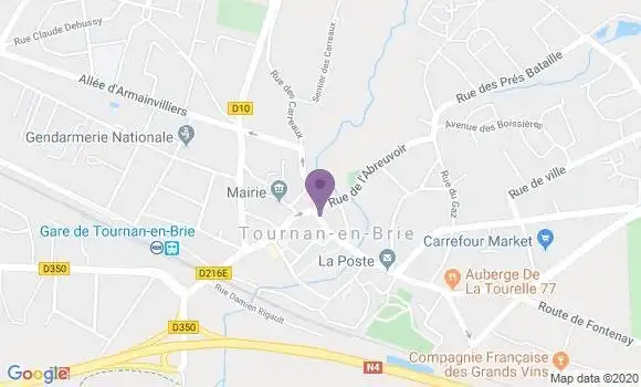 Localisation CIC Agence de Tournan en Brie