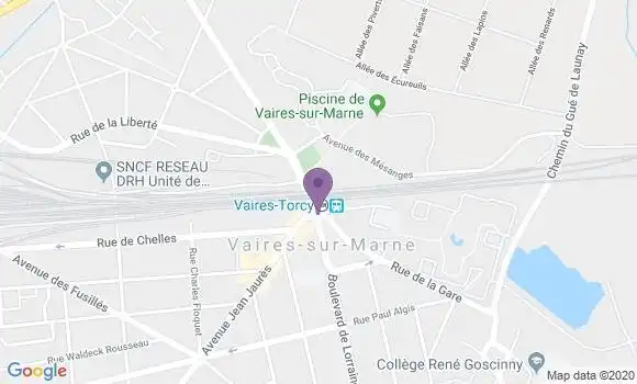 Localisation CIC Agence de Vaires sur Marne