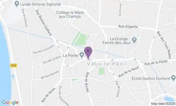 Localisation CIC Agence de Vaux le Penil