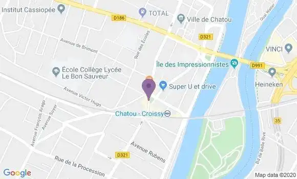 Localisation CIC Agence de Chatou