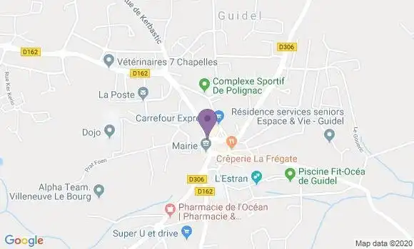 Localisation Société Générale Agence de Guidel