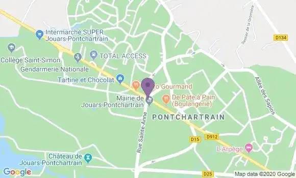 Localisation CIC Agence de Jouars Pontchartrain