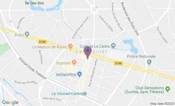 Localisation CIC Agence de Le Vésinet