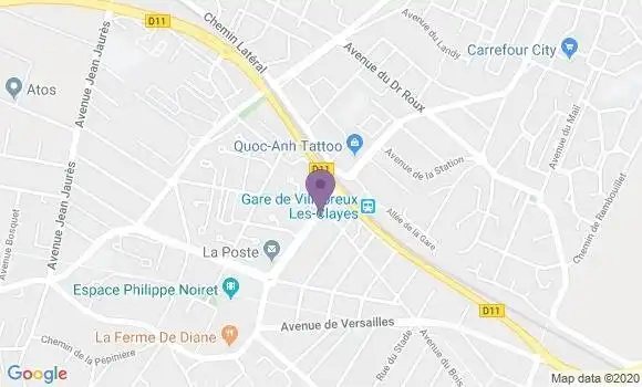 Localisation CIC Agence de Les Clayes sous Bois