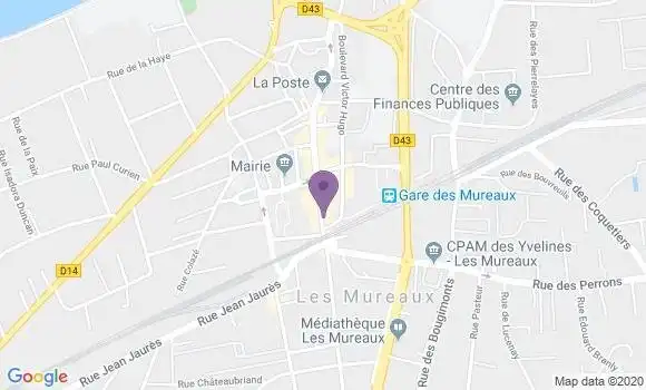 Localisation CIC Agence de Les Mureaux