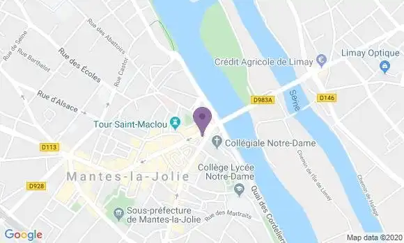 Localisation CIC Agence de Mantes la Jolie