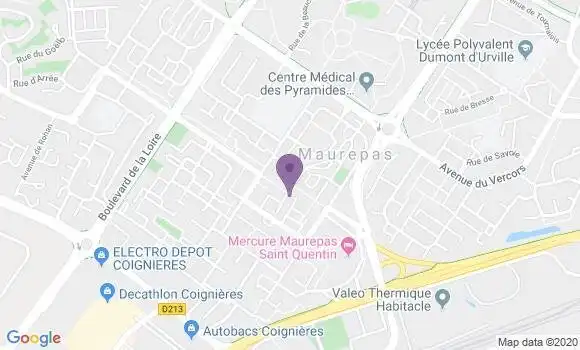 Localisation CIC Agence de Maurepas