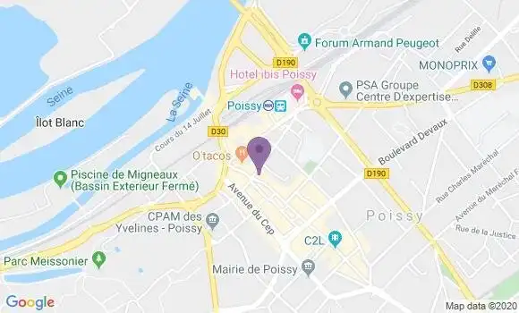Localisation CIC Agence de Poissy