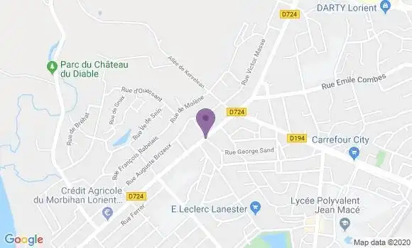 Localisation Société Générale Agence de Lanester