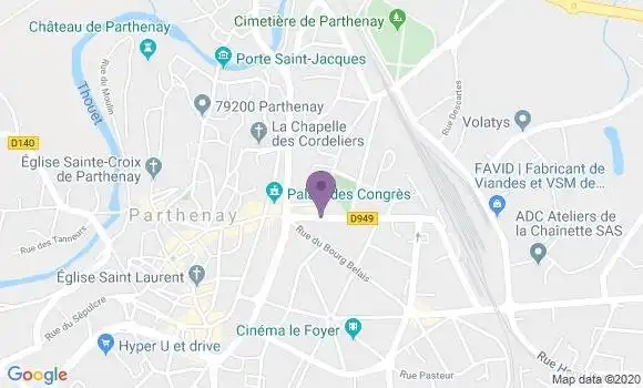 Localisation CIC Agence de Parthenay