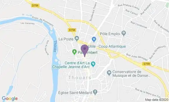 Localisation CIC Agence de Thouars