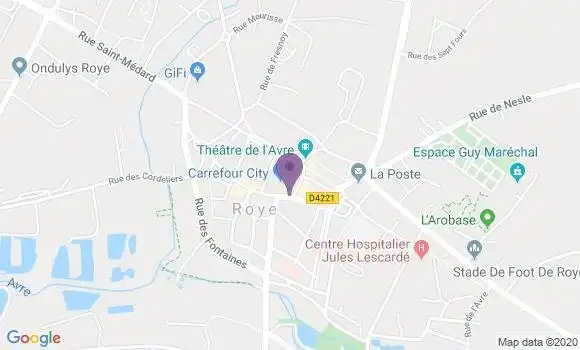 Localisation CIC Agence de Roye