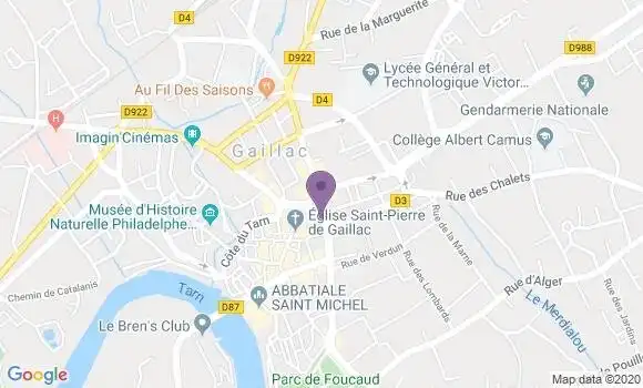 Localisation CIC Agence de Gaillac