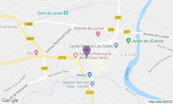 Localisation CIC Agence de Lavaur