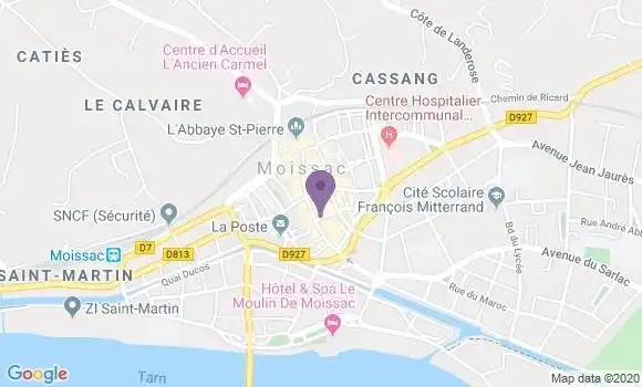 Localisation CIC Agence de Moissac