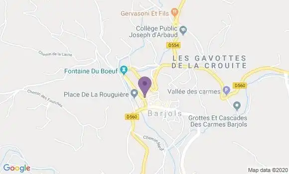 Localisation CIC Agence de Barjols