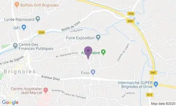 Localisation CIC Agence de Brignoles