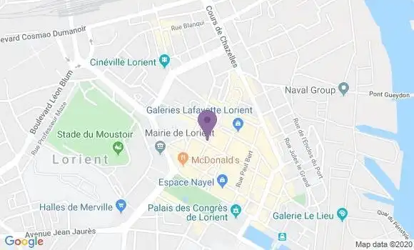 Localisation Société Générale Agence de Lorient