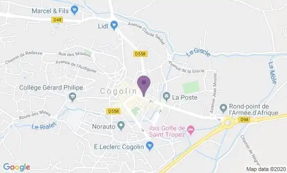 Localisation CIC Agence de Cogolin