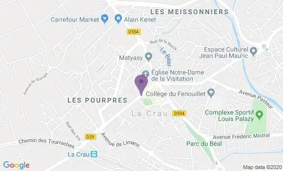 Localisation CIC Agence de La Crau