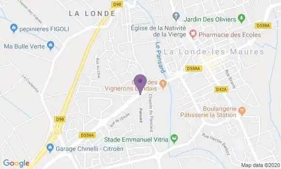 Localisation CIC Agence de La Londe les Maures