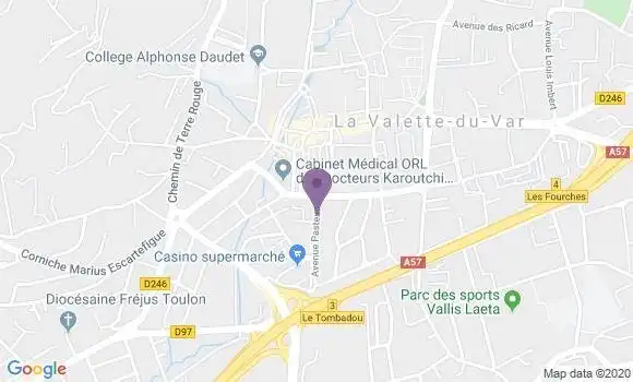 Localisation CIC Agence de La Valette