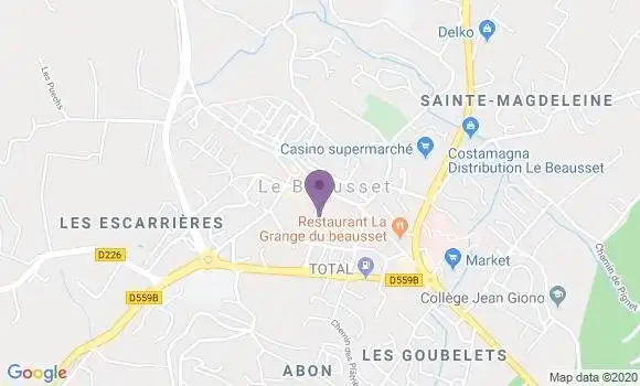 Localisation CIC Agence de Le Beausset
