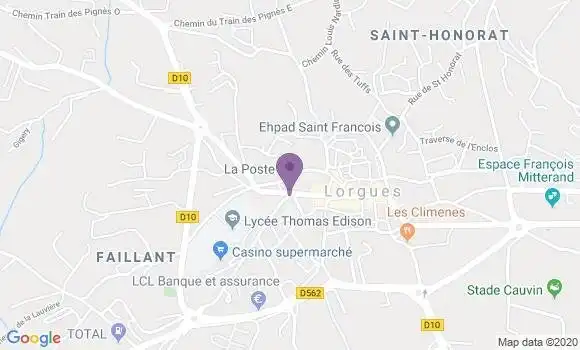 Localisation CIC Agence de Lorgues