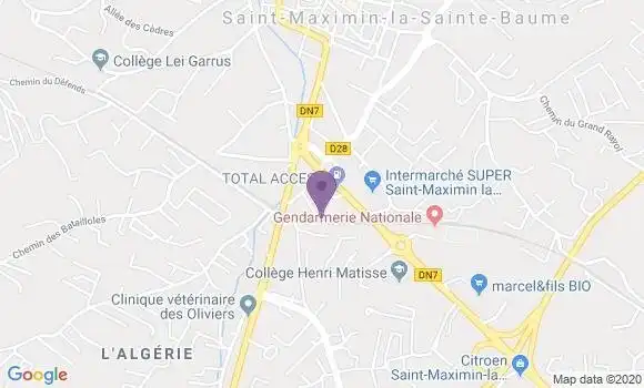 Localisation CIC Agence de Saint Maximin la Sainte Baume