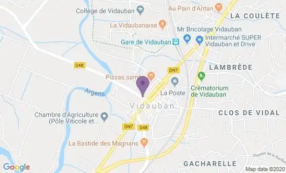 Localisation CIC Agence de Vidauban