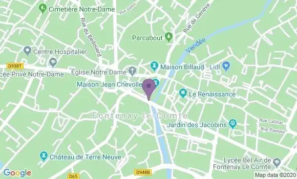 Localisation CIC Agence de Fontenay le Comte