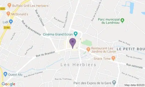 Localisation CIC Agence de Les Herbiers