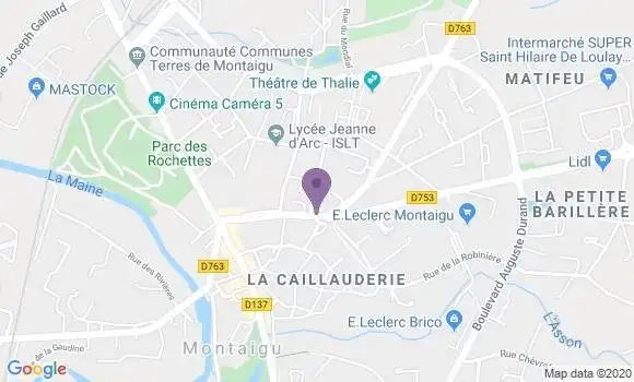 Localisation CIC Agence de Montaigu