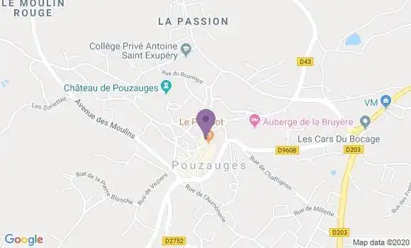 Localisation CIC Agence de Pouzauges