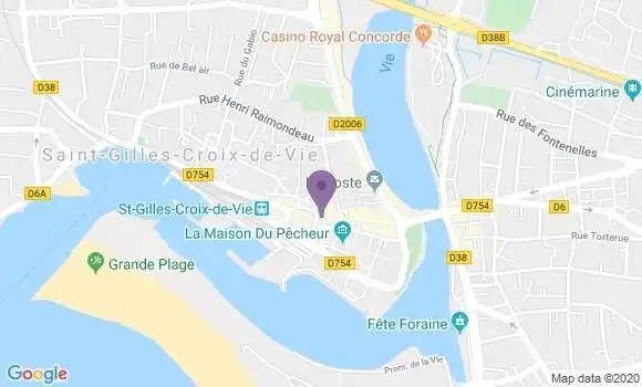 Localisation CIC Agence de Saint Gilles Croix Vie