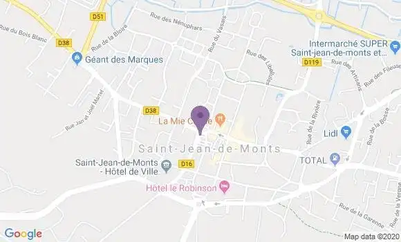 Localisation CIC Agence de Saint Jean de Monts