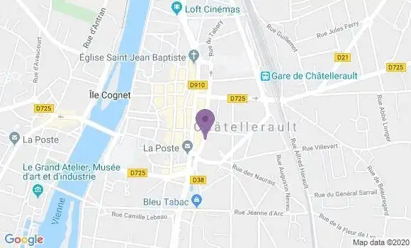 Localisation CIC Agence de Châtellerault