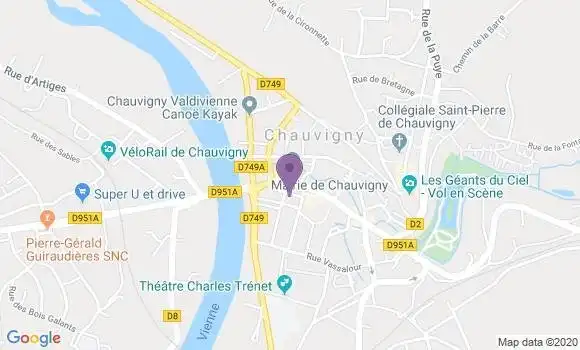 Localisation CIC Agence de Chauvigny