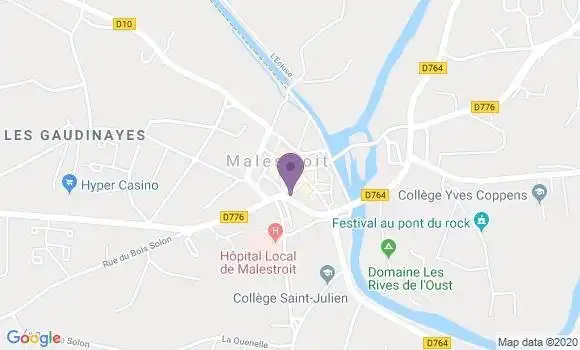 Localisation Société Générale Agence de Malestroit