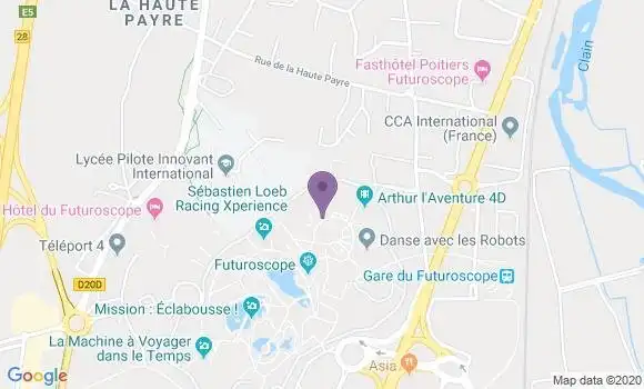 Localisation CIC Agence de Jaunay Clan Futuroscope