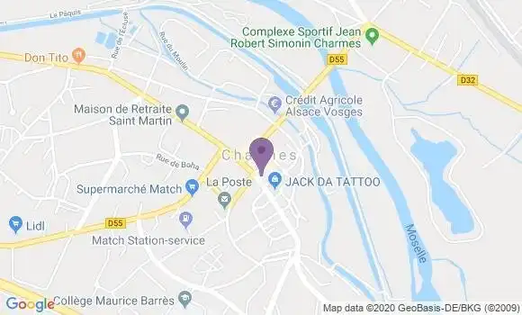 Localisation CIC Agence de Charmes