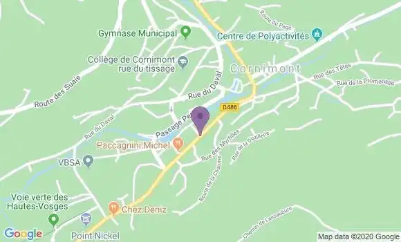 Localisation CIC Agence de Cornimont