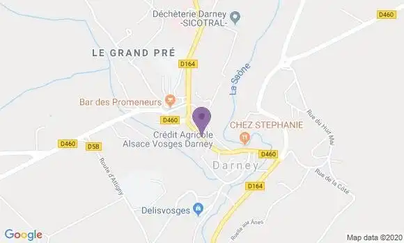 Localisation CIC Agence de Darney