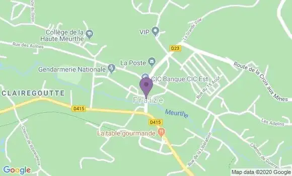 Localisation CIC Agence de Fraize