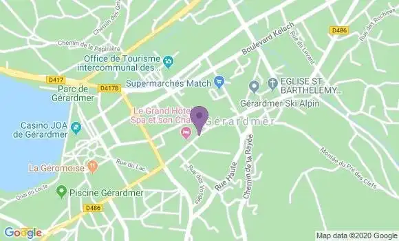 Localisation CIC Agence de Gérardmer