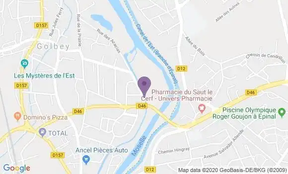 Localisation CIC Agence de Golbey