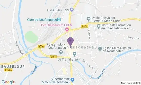 Localisation CIC Agence de Neufchâteau