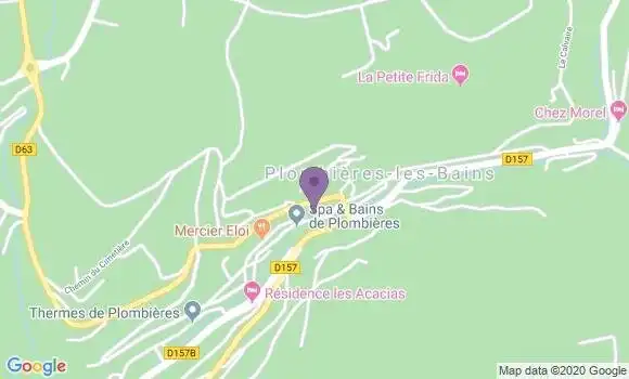 Localisation CIC Agence de Plombières les Bains