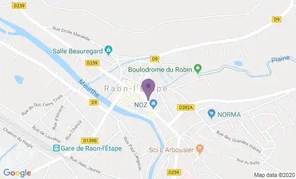 Localisation CIC Agence de Raon l